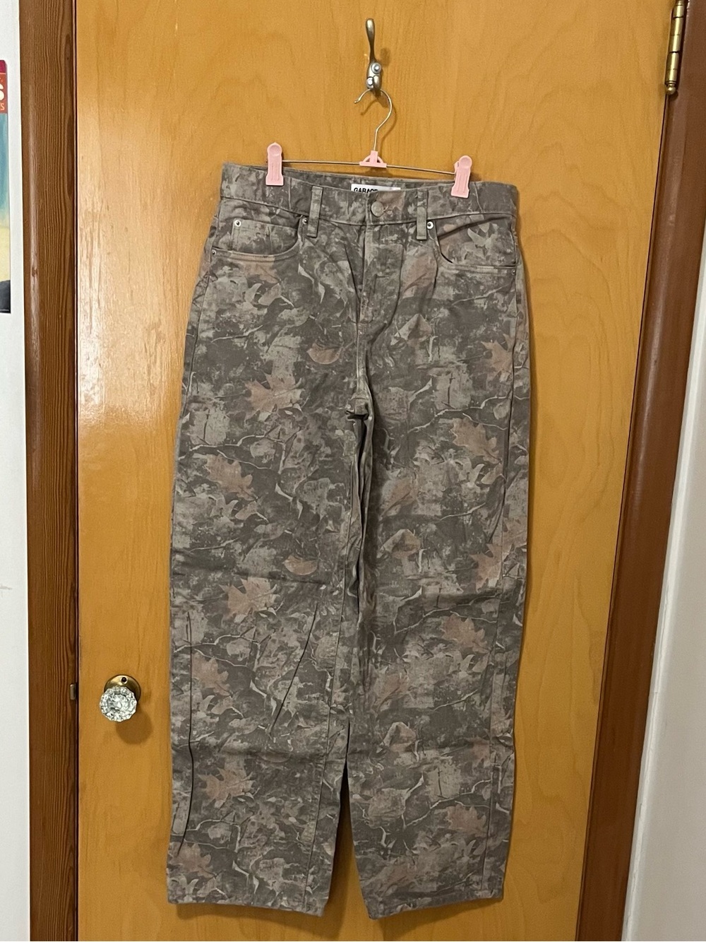 Garage Camo Low Rise Baggy Jeans